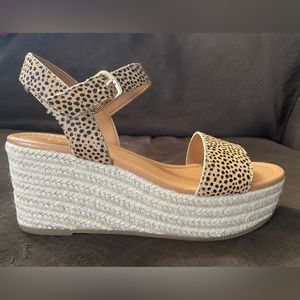 J.Crew Calfhair Platform Espadrilles size 8- BRAND NEW in box